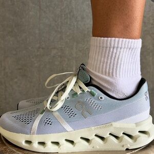 On Running Women's Sneakers - Light Gray and White